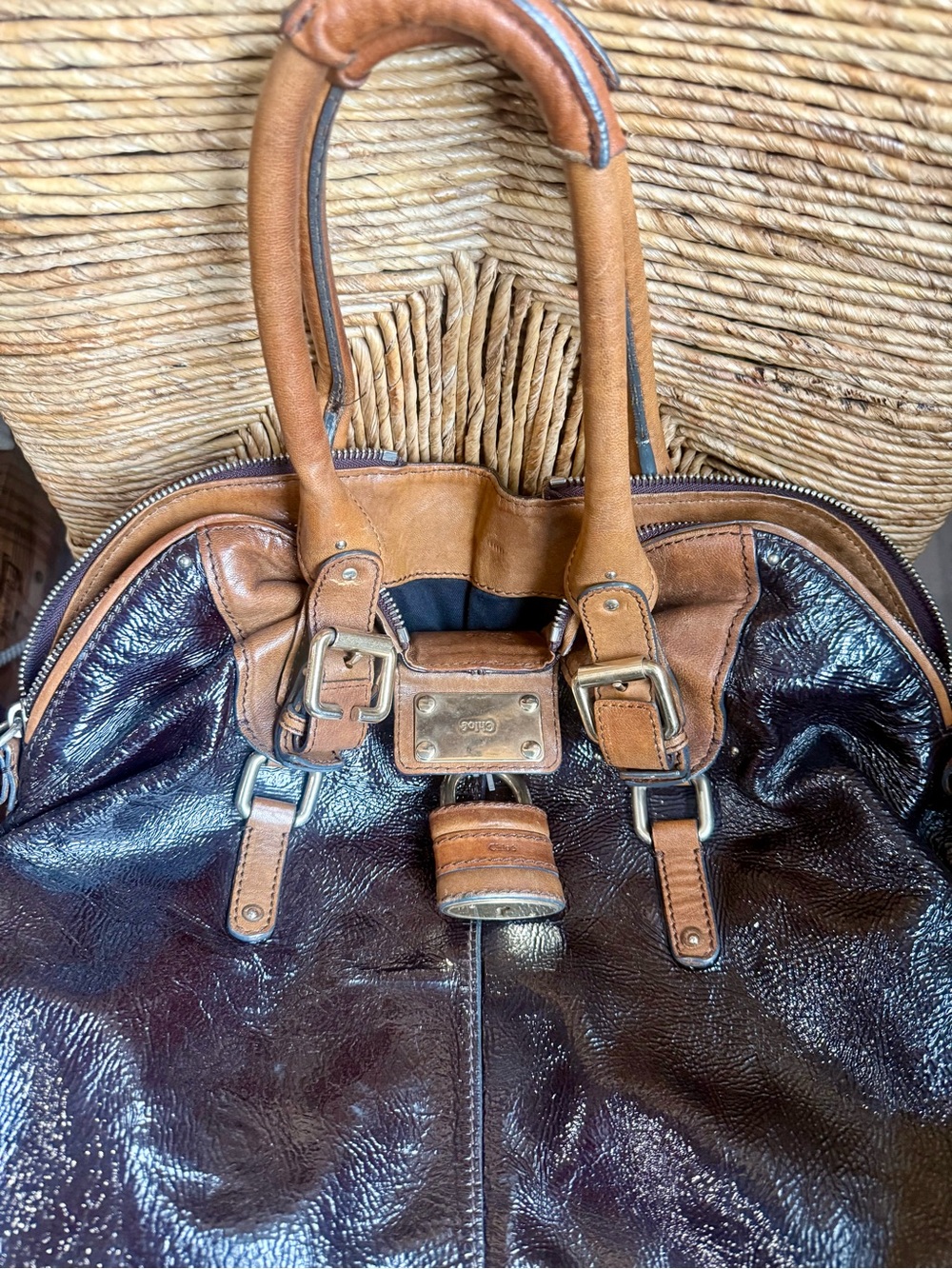 Chloe Brown and Tan Leather Hobo Bag - Picture 2 of 12